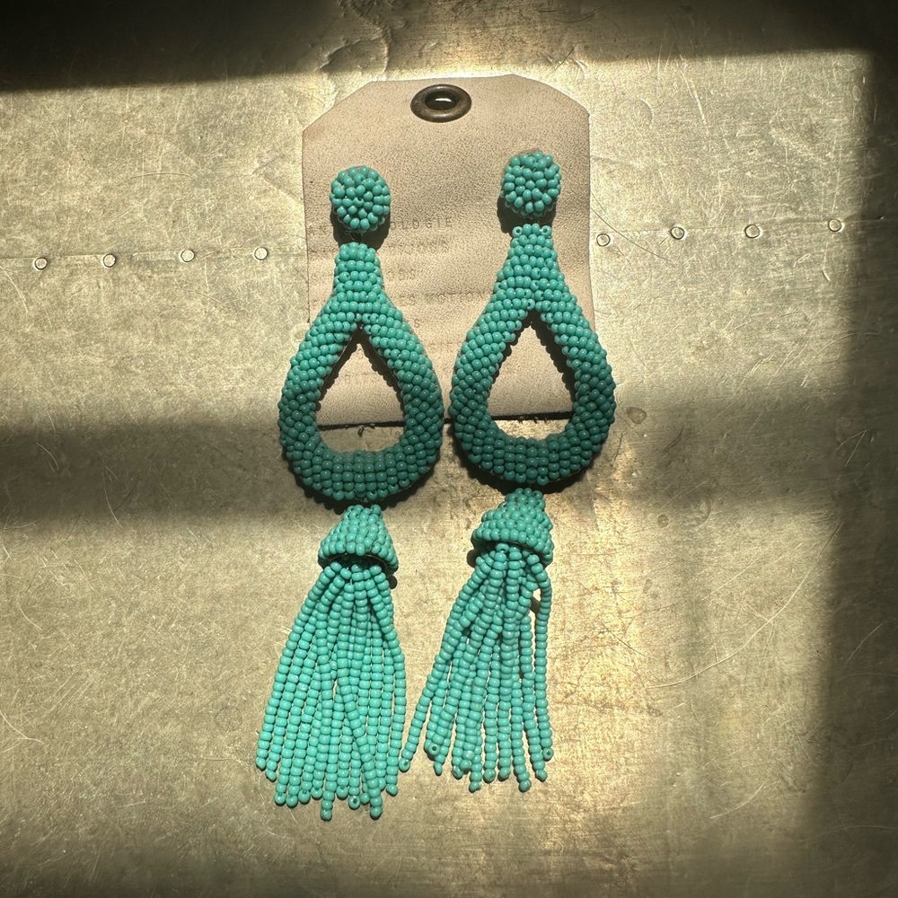 Turquoise beaded earrings